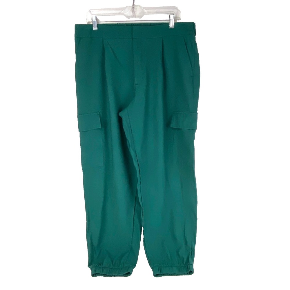 A New Day High Rise Cargo Joggers Women's 14 Rayon, Tapered, Pockets Pants LKNU